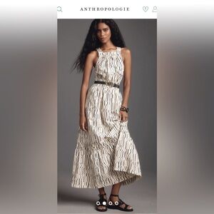 NWT Anthropologie The Somerset Maxi Dress: Poplin Halter Edition XXSP
